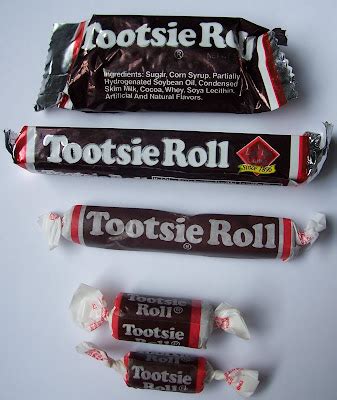Tootsie roll carbs - Tootsie Roll Bar (Tootsie Roll) Per 1/2 bar - Calories: 110kcal | Fat: 2.50g | Carbs: 23.00g | Protein: 0.00g Nutrition Facts - Similar Tootsie Fruit Rolls (Tootsie Roll) 